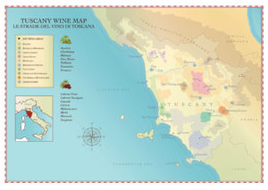 Tuscany wine regions map